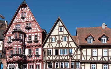 Colourful half-timbered houses in Miltenberg
